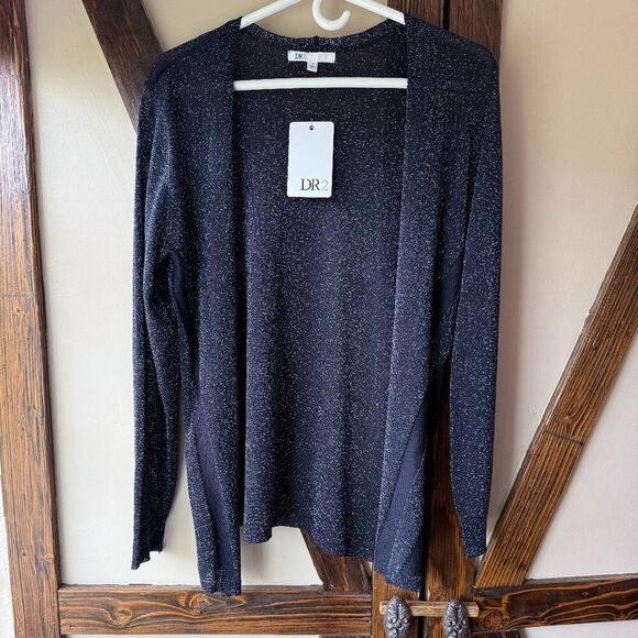 Women's Lightweight Navy Blue Cardigan - Picture 2 of 5